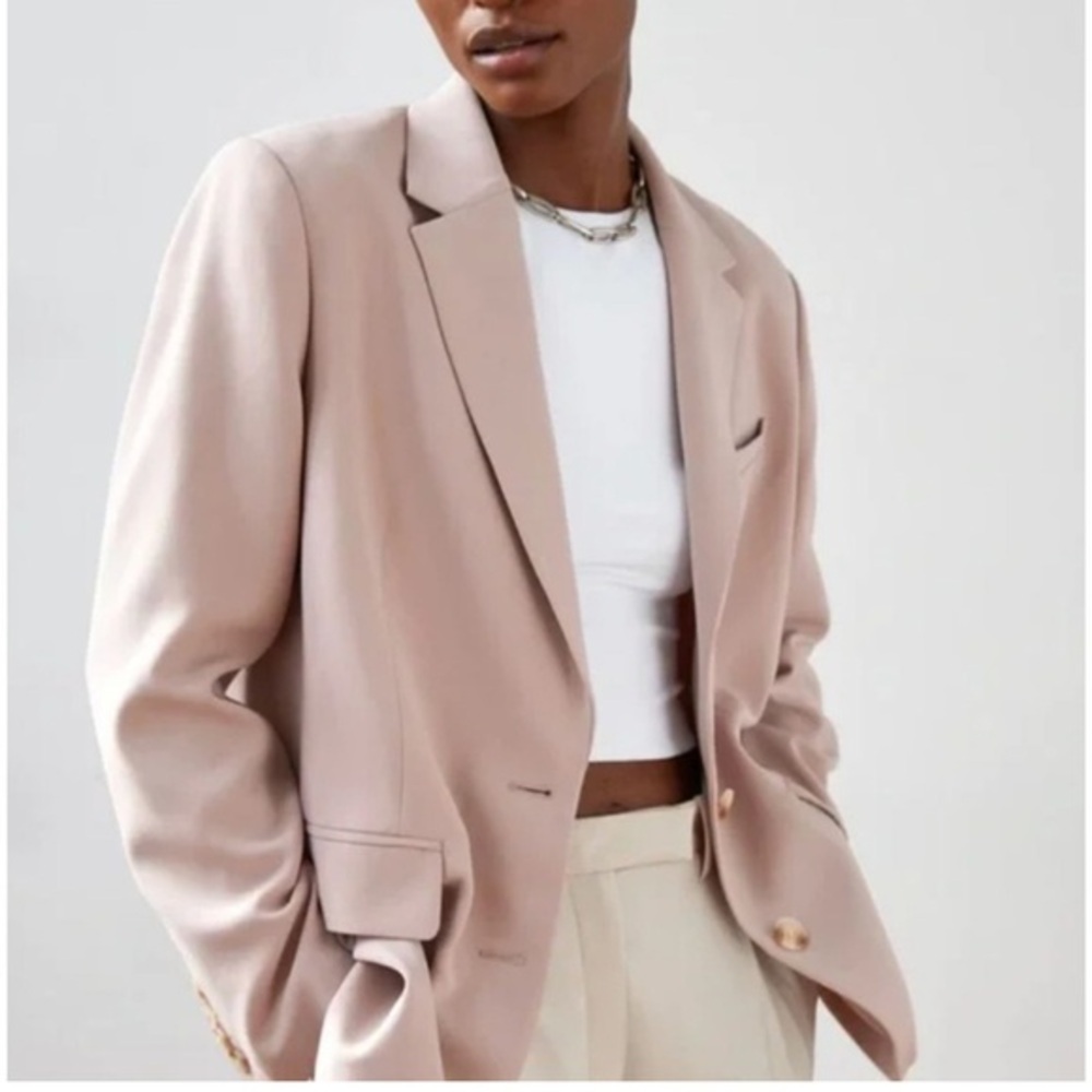 Babaton Tan Double-Breasted Women's Blazer